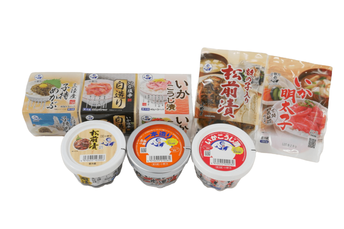 商談中！　◇どんぐりです◇ 　塩蔵品 塩辛・珍味詰め合わせ Aセット | 小野万オンラインショップ